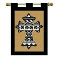 thumbnail image 2 of Magnolia Gardens 1815 13 x 18 in. Burlap Aztec Cross Burlap Everyday Garden Flag, 2 of 3