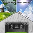 thumbnail image 7 of FLOUREE 20x20 FT Metal Carport Heavy Duty with PE Sidewalls for All-Weather Use Enclosed Car Port with Vertical Steel Roof, Reinforced Base & Beams, 2 Car Garage Shelter for Car, Boats and Truck, 7 of 7