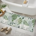 thumbnail image 5 of Cute Green Bathroom Rugs Plant Bath Mat, Non Slip Back Washable Bathroom Rug for Decor, Small Bathroom Tub Rug Leaf Shower Mat Boho Floor Mats Doormat 47x17 inch, 5 of 6