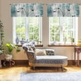 thumbnail image 5 of 2 Pack Valances Window Treatments, Farmhouse Green Daisy Flowers Butterfly Blackout Drapes Adjustable Curtain Valances for Windows Living Room Kitchen Over Sink, 18x52 Inch Rod Pocket Valances, 5 of 6