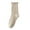 Beige, variant on UJNDER Women's Ribbed Crew Socks Double Needle Striped Design Stacked Socks Khaki