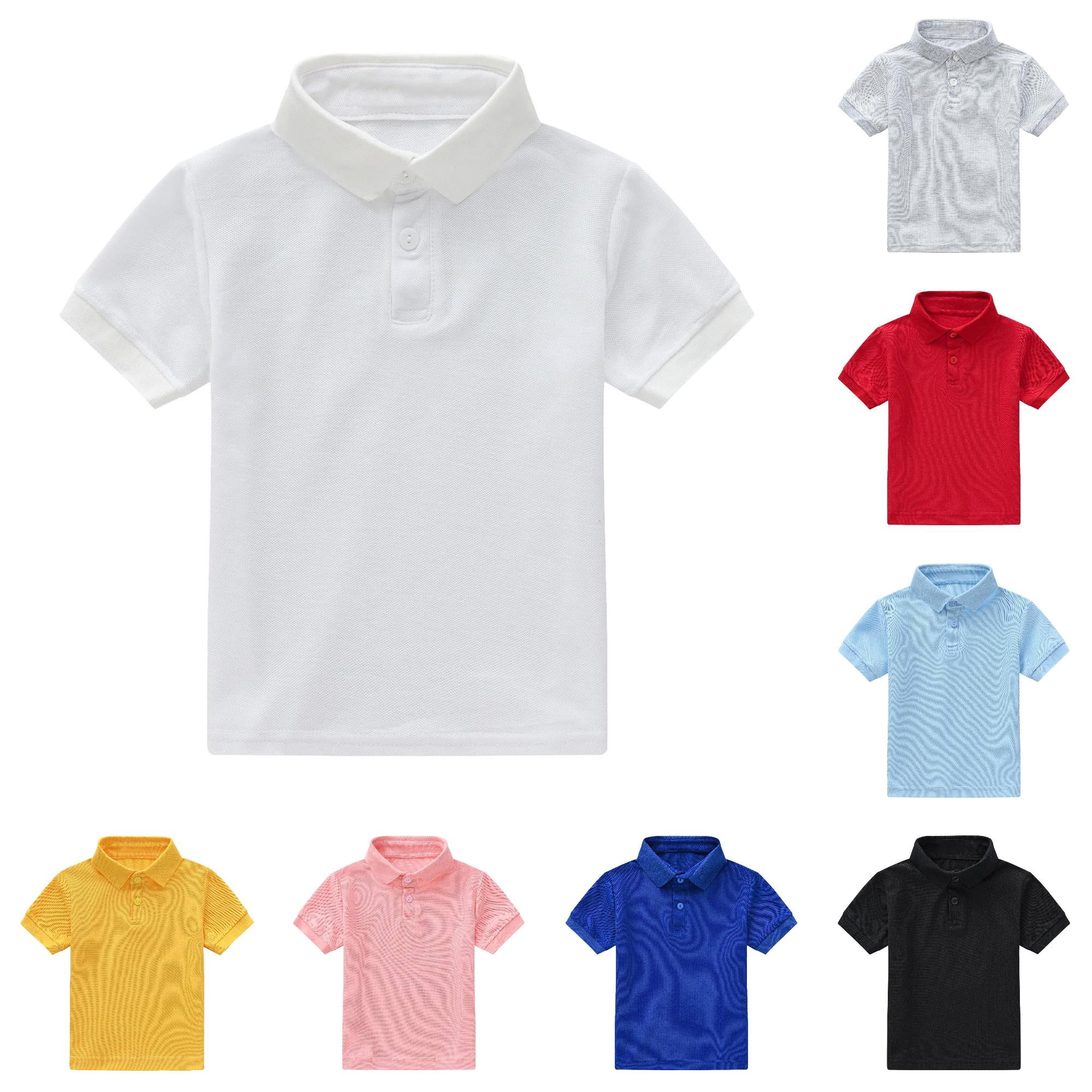 NinXxx Toddler Boys Girls Short Sleeve Summer Casual Gentleman Shirt White 4-5 Years