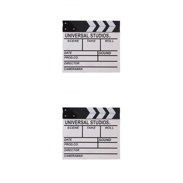 Sidaley 1pc Director de Escena de la película Clapperboard TV Video Clapper Board Film Photographic Prop Decoraciones colgantes blanco 2piezas