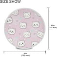 thumbnail image 4 of Coolnut Cute Kitten Round Tablecloth 60In,Table Cover Water Resistant Spill Proof Large Table Cover for Indoor & Outdoor Family Gathering Dinner, Hotel, BBQ, 4 of 7