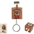 thumbnail image 2 of EGNMCR Home Decor, Room Decor, Wall Decor Wooden Key Home Keychain Solid Wood Bag Keyholder Keyholder Wooden Key Ring A chopper, 2 of 2