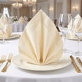 thumbnail image 2 of REGALWOVEN Set of 12 Cloth Napkins, Polyester Washable and Reusable Table Dinner Napkins for Home, Restaurant, Weddings, and Parties Champagne 17x17inch, 2 of 6