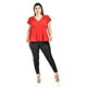 thumbnail image 5 of Blusa manga con detalle Roman Fashion /Tallas Extras, 12351 (Rojo) rojo 38, 5 of 6