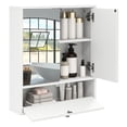 thumbnail image 1 of Patiojoy Armoire de Salle de Bain Murale avec Miroir à Double Porte Rangement pour la Maison avec Tablette Réglable à 3 Niveaux, 1 of 9