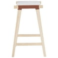 thumbnail image 5 of SAFAVIEH Aariz Rectangle Barstool, Cognac/Natural (18.5 in. W x 20 in. D x 30 in. H), 5 of 10