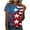 Style 5, variant on GERsome Womens 4th of July Short Sleeve Tops American Flag Patriotic T Shirts USA Flag Stars Stripes Crewneck Loose Fit Summer Tee S-5XL
