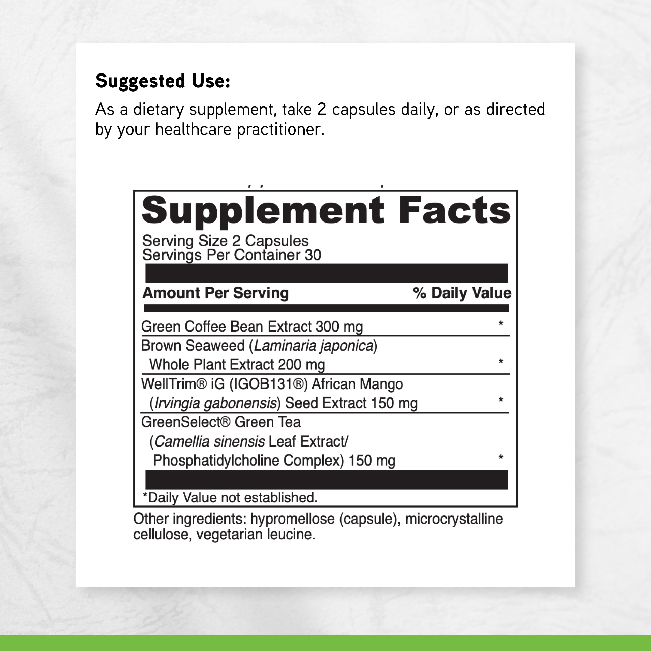 DaVinci Labs Adipo-Leptin Benefits - Support Weight Management - 60 Vegetarian Capsules