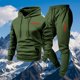 thumbnail image 4 of Ceisia Men's Loose Fit Heart Print Hooded Sweatshirt & Jogger Set - Warm Stretch Casual Two-Piece Tracksuit Gifts, 4 of 5