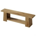 thumbnail image 2 of Demi Bonn 59" 2-Tier Farmhouse Entryway Bench - Extra Long Shoe Bench with Storage Shelves, End of Bed Seat, for Hallway/Bedroom/Living Room, Natural, 2 of 5