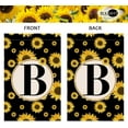 thumbnail image 5 of Monogram Letter B Garden Flag Summer Sunflower 12x18 Vertical Double Sided Spring Floral Outside Decorations Small Black Burlap Family Last Name Initial Yard Flag, 5 of 6