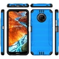 thumbnail image 6 of TJS Phone Case for Nokia G300 5G (N1374DL), Dual Layer Shockproof Brushed Armor Magnetic Metallic Phone Case Cover (Blue), 6 of 6