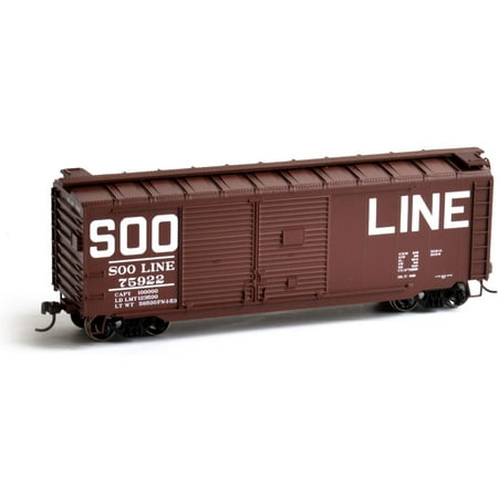 Ho Scale Double Door - Athearn HO Scale 40' Double Door Box Car SOO Line (Large Bock Lettering) #75922