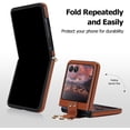 thumbnail image 4 of for Motorola Razr Plus 2024/ Razr 5/ Razr Gen 5 Case with Ring Holder, Soft Rhomboid PU Leather [Hinge Protection] Anti-Scratch Shockproof Slim Cover Case for Moto Razr 50 Ultra ZXF-Brown, 4 of 13