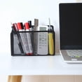 thumbnail image 4 of facefd Magnetic Pencil Holder Black Mesh Basket for Locker Refrigerator Table 2 grid, 4 of 5