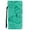 Green Big Butterfly, variant on iPhone 8 Plus Wallet Case, iPhone 7 Plus Case, Dteck Embossed Big Butterfly Magnetic Flip PU Leather Folio Stand Case Cover Built-in Card Slots & Money Pocket, with wrist Strap, Red