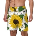 thumbnail image 2 of Uemuo Sunflowers Pattern Mens Swim Trunks Quick Dry Board Shorts with Mesh Lining, Stretch Beach Shorts Quick Dry No-Chafing Board Shorts-Small, 2 of 9