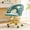 Teal, variant on HICOMILA Velvet Bubble Swivel Vanity Chair, Height Adjustable Rolling Accent Chair with Gold Base for Bedroom & Home Office