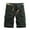 Green Cargo Shorts, variant on Men's Drawstring Cargo Shorts Multi-Pockets Straight Fit Bermuda Shorts Solid Color Summer Beachwear Knee Length Shorts Gray M
