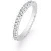 Barzel Classic Rose Gold Plated Pave Eternity Ring- Size 5