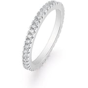 Barzel Classic Rose Gold Plated Pave Eternity Ring- Size 5