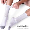 thumbnail image 6 of Hontri Socks in Sale, Men's Basketball Socks Solid Color Socks 5Pc Crew Socks Casual, 6 of 8
