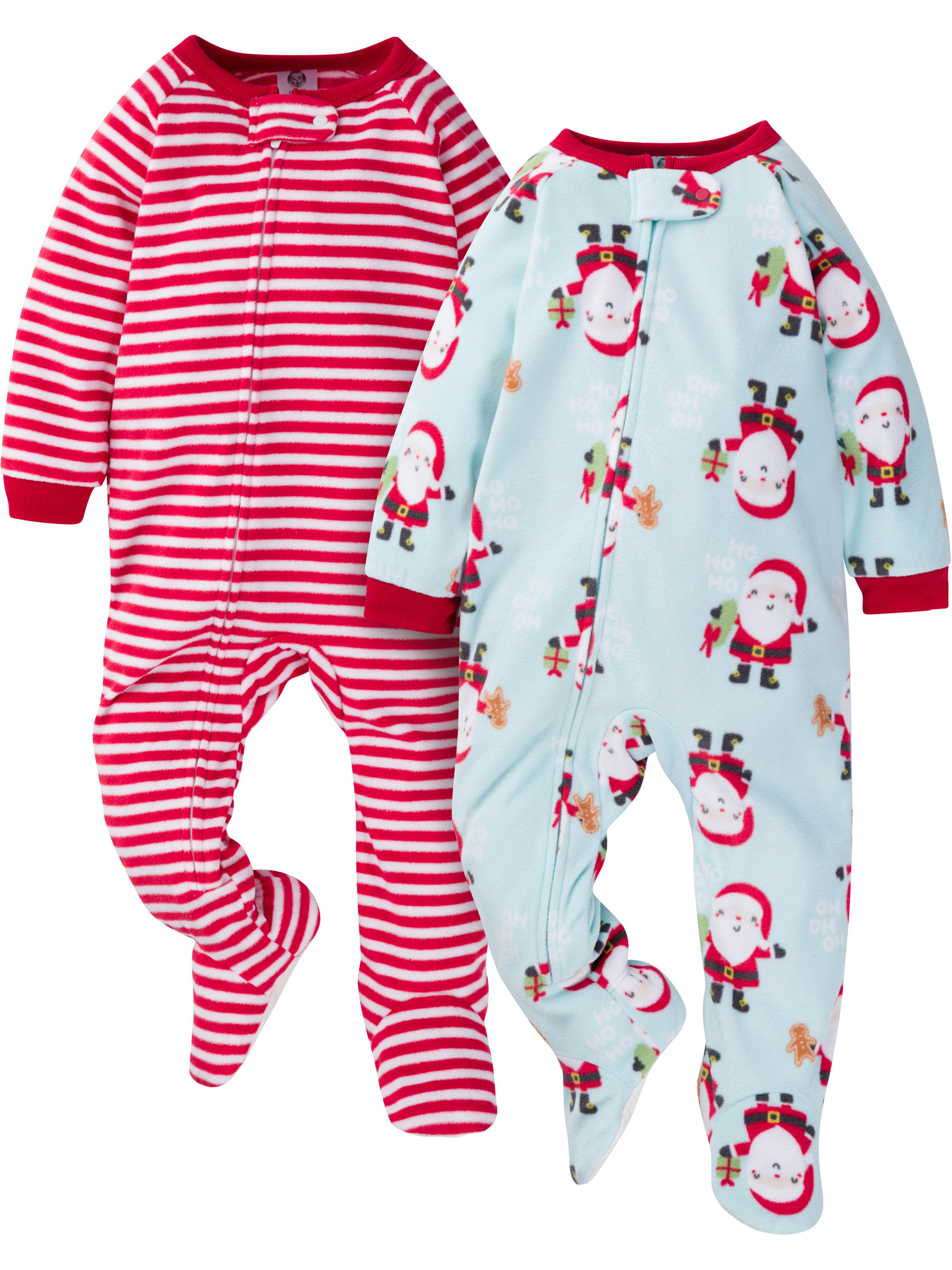 Gerber Baby & Toddler Boy or Girl Gender Neutral Christmas Microfleece Blanket Sleeper Pajama, 2-Pack (0/3 Months-5T) - image 1 of 6