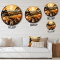 thumbnail image 4 of Designart "Farm Golden Harvest Painting III" Countryside Oversized Wall Clock, 4 of 5