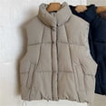 thumbnail image 2 of Jalioing Kids Winter Vest Coat Thick Warm Sleeveless Stand Collar Puffer Vest Solid Color Zipper Up Thermal Outerwear, 2 of 3