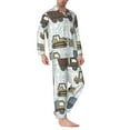 thumbnail image 2 of Naloa Tractor and Dumper Men’s Pajamas Set - Long Sleeve Button Down Sleep Shirt and Pajama Bottoms Sleepwear Set-XX-Large, 2 of 7