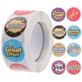 thumbnail image 2 of MasteelfCA 1 Roll Cartoon Reward Stickers Children School Reward Stickers Teacher Encouraging Sticker, 2 of 7