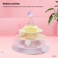 thumbnail image 3 of Interactive Cat Toy Turntable Roller Ball Play Puzzle Kitten Toy With Colorful Balls For Indoor, 3 of 8