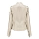 thumbnail image 3 of Chaquetas para mujer Slim Leather Stand Collar Zip Motocicleta Traje Cinturón Abrigo Chaqueta Tops Odeerbi ODB-3, 3 of 8