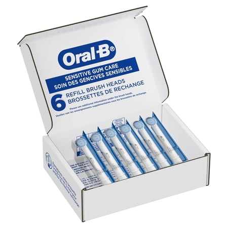 Oral-B Toothbrush Heads, Sensitive Gum Care Electric Toothbrush Replacement Brush Heads, 6 Count