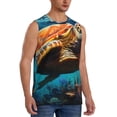 thumbnail image 2 of Balery Colorful Flower Sea Turtle Camisetas sin mangas para hombre, absorbe la humedad y protege contra el mal olor.-XX-Large, 2 of 7
