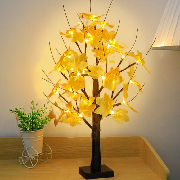 Dvkptbk Trees Lights Small Tree Lights LED Christmas Party Decoration Lights Birchs Tree Decoration Lights Thanksgiving Easter Indoor Event Landscapes Glows Tree Maple Leaf Tree Easter Decorations