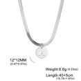 thumbnail image 1 of Skyrim A-Z Initial Letter Round Pendant Necklace Women Stainless Steel Snake Chain Choker Alphabet Jewelry Mother's Day GiftV&40-45cm Gao Jinjia LED, 1 of 2