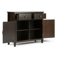 thumbnail image 3 of Simpli Home Connaught 40 inch Wide Solid Wood Traditional Entryway Storage Cabinet in Dark Chestnut Brown, 3 of 8