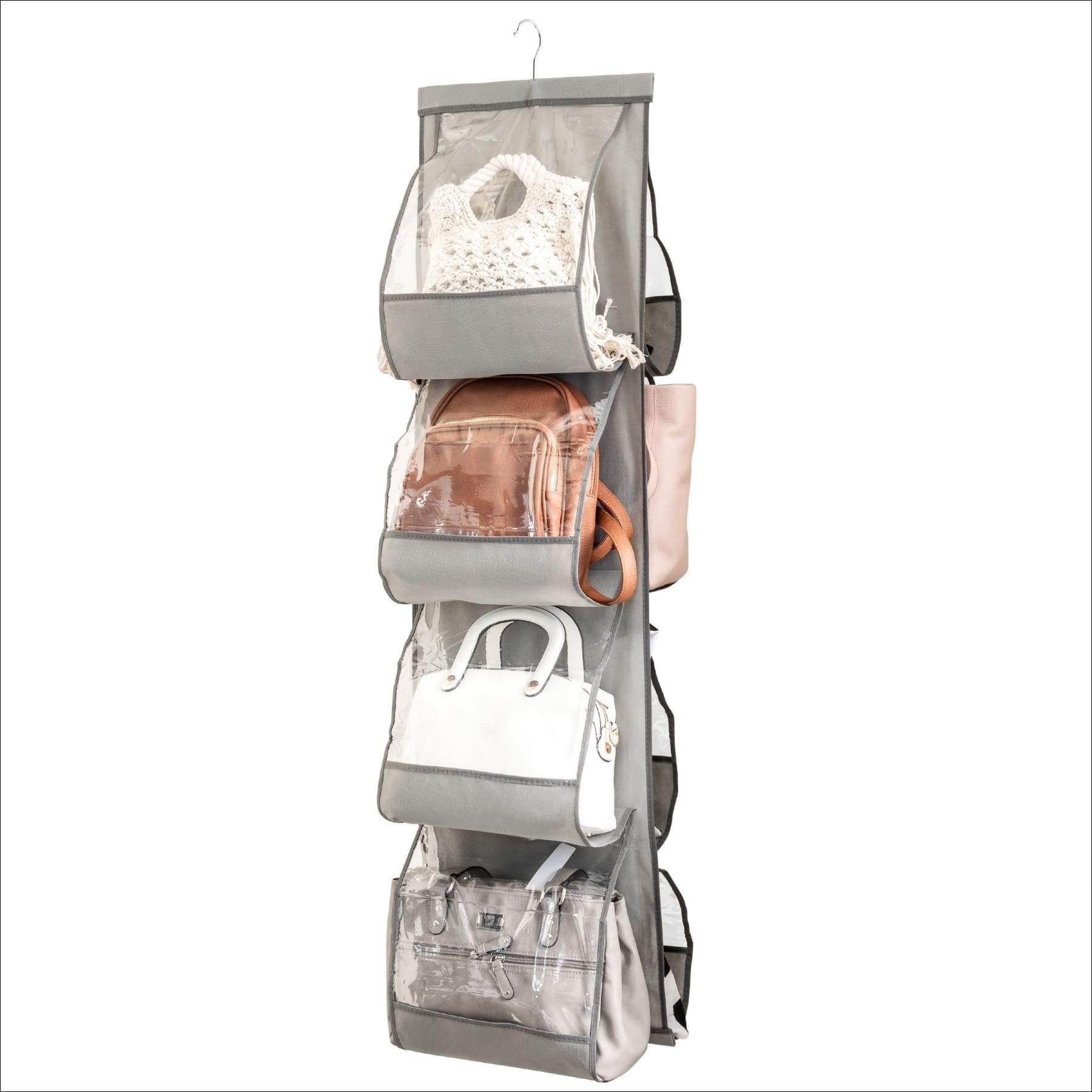 Zober Hanging Purse Organizer For Closet Clear Handbag Organizer For Purses, Handbags Etc. 8