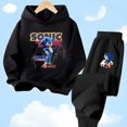 thumbnail image 4 of Conjunto de sudadera con capucha Sonic Tops, ropa para bebés de 2 a 12 años, ropa de abrigo para niños, sudadera de primavera 2024 para niñas, ropa para madres y niños, 4 of 5