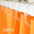 thumbnail image 1 of Anneaux de Rideau de Douche Suspendus Transparents et Pliables en Forme de C 12 Pcs, 1 of 8