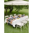 thumbnail image 4 of Outdoor Tablecloth with Umbrella Hole for Patio/Picnic/Party/Camping, Colorful Flowers Waterproof Table Cloth Rectangle Table Cover Washable, Spring Floral Elegant Pastoral Watercolor (54"x 80"), 4 of 8
