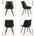 thumbnail image 7 of Topeakmart Faux Leather Dining Chairs with Metal Legs, Black (Set of 4), 7 of 7