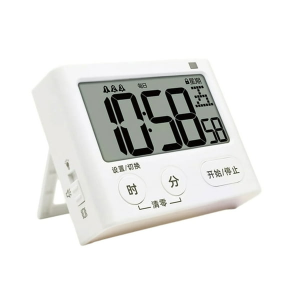 Multiple Use Digital Timers 12/24 Hour Time Display for Kitchen and Gym with Large Display and Adjustable Volumes
