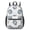 Geometric Flower and-2, variant on Geometric Flower and Dahlia White 17" School Backpacks for Teens,Waterproof Oxford Fabric,S-Shape Padded Straps for School,Travel,Hiking,Camping