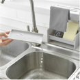 thumbnail image 4 of Escurridor de doble almacenamiento para fregadero de cocina, estante para piscina, organizador de esponjas y paños, organizador de cocina, 4 of 5