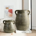thumbnail image 2 of LuxenHome 2-Piece Rustic Farmhouse Brown Jug Terracotta Vase Set, 2 of 5